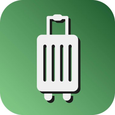 Kişisel ve Ticari Kullanım İçin Bavul Vektörü Glyph Gradyan Arkaplan Simgesi