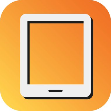 Kişisel ve ticari kullanım için Tablet Vektörü Glyph Gradyan Arkaplan Simgesi