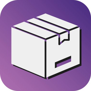 Kişisel ve Ticari Kullanım için Kutu Vektörü Glyph Gradyan Arkaplan Simgesi