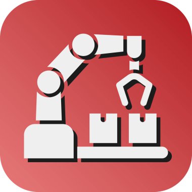 Kişisel ve Ticari Kullanım İçin Robot Kolu Vektör Gradyan Arkaplan Simgesi