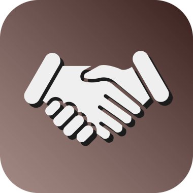 Kişisel ve ticari kullanım için El sıkışma Vektörü Glyph Gradyan Arkaplan Simgesi