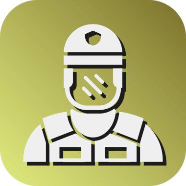 Çevik Kuvvet Vekili Glyph Gradyan Kişisel ve Ticari Kullanım Simgesi