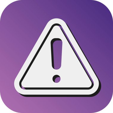 Kişisel ve Ticari Kullanım İçin Dikkat Vektörü Glyph Gradyan Arkaplan Simgesi