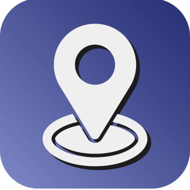 Kişisel ve Ticari Kullanım için Konum Belirleyici Vektör Gradyan Arkaplan Simgesi