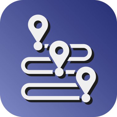 Kişisel ve Ticari Kullanım için Yol Haritası Vektör Kabartma Gradyan Arkaplan Simgesi