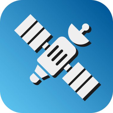 Kişisel ve Ticari Kullanım için Uydu Vektörü Gradyan Arkaplan Simgesi