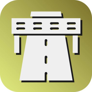 Kişisel ve ticari kullanım için Otoyol Vektörü Glyph Gradyan Arkaplan Simgesi