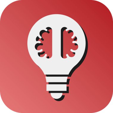 Kişisel ve Ticari Kullanım İçin Fikir Vektörü Glyph Gradyan Arkaplan Simgesi