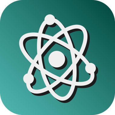 Kişisel ve Ticari Kullanım İçin Atom Vektörü Glyph Gradyan Arkaplan Simgesi
