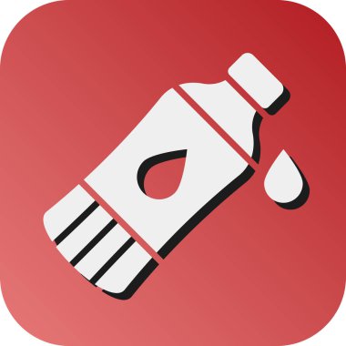 Kişisel ve ticari kullanım için Su Şişe Vektörü Kabartma Gradyan Arkaplan Simgesi