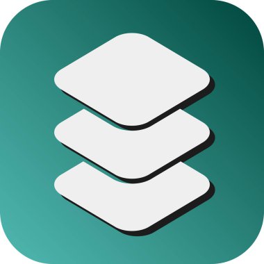 Kişisel ve Ticari Kullanım İçin Katman Vektörü Glyph Gradyan Arkaplan Simgesi