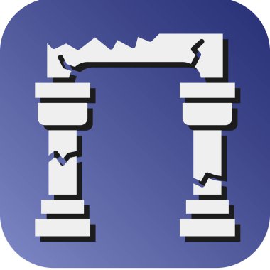 Kişisel ve Ticari Kullanım için Sütun Vektörü Gradyan Arkaplan Simgesi