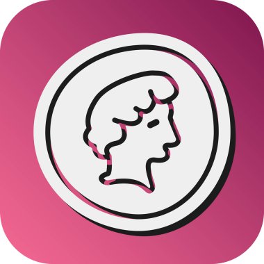 Kişisel ve ticari kullanım için Madeni Para Vektörü Glyph Gradyan Arkaplan Simgesi