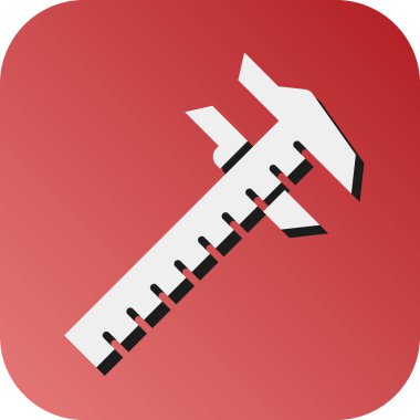 Kişisel ve ticari kullanım için Caliper Vektör Glyph Gradyan Arkaplan Simgesi