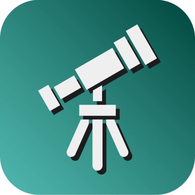 Kişisel ve ticari kullanım için Teleskop Vektörü Glyph Gradyan Arkaplan Simgesi