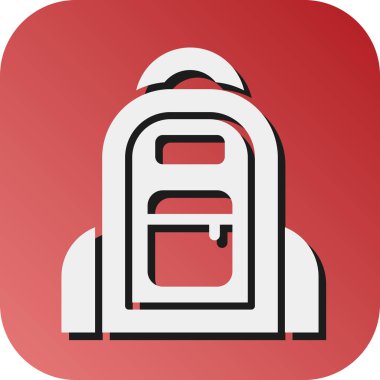 Kişisel ve ticari kullanım için Sırt Çantası Vektörü Glyph Gradyan Arkaplan Simgesi