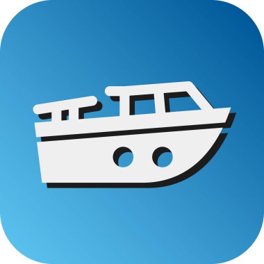 Kişisel ve Ticari Kullanım İçin Tekne Vektörü Glyph Gradyan Arkaplan Simgesi