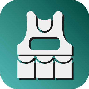 Kişisel ve ticari kullanım için Vücut Zırhı Vektörü Gradyan Arkaplan Simgesi