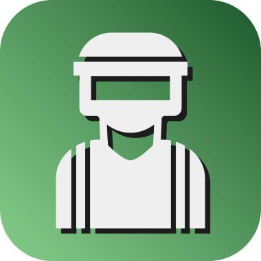 Kişisel ve ticari kullanım için Oyuncu Vektörü Glyph Gradyan Arkaplan Simgesi