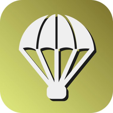 Kişisel ve Ticari Kullanım İçin Paraşüt Vektörü Glyph Gradyan Arkaplan Simgesi