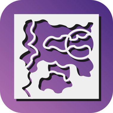 Kişisel ve Ticari Kullanım İçin Kırmızı Bölge Vektörü Glyph Gradyan Arkaplan Simgesi