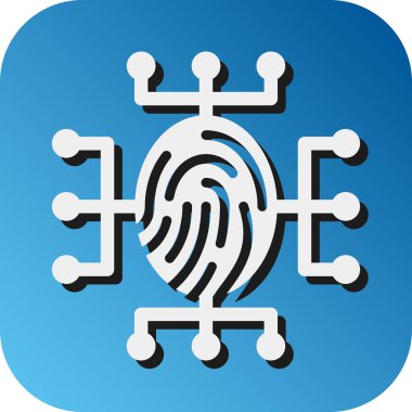 Kişisel ve Ticari Kullanım İçin Biyometrik Veri Vektörü Grafik Arkaplan Simgesi