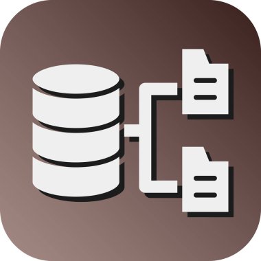 Kişisel ve Ticari Kullanım İçin Veri Depolama Vektörü Gradyan Arkaplan Simgesi