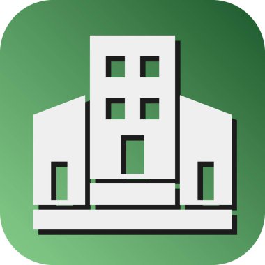 Kişisel ve Ticari Kullanım İçin Ana Kurum Vektörü Glyph Gradyan Arkaplan Simgesi