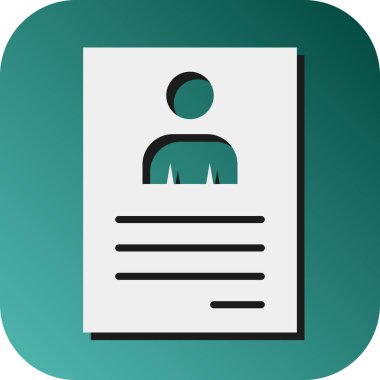 Kişisel ve Ticari Kullanım için Vektör Glyph Gradyan Arkaplan Simgesi Profili