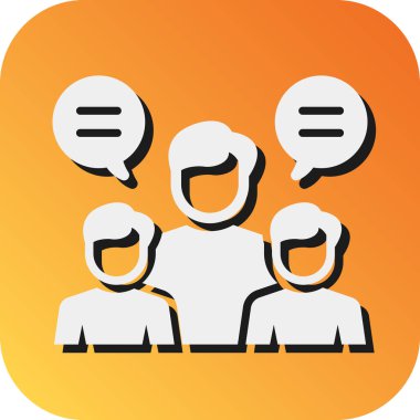 Kişisel ve Ticari Kullanım için Grup Vektörü Glyph Gradyan Arkaplan Simgesi Odakla