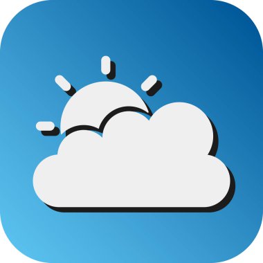 Kişisel ve Ticari Kullanım İçin Yerel Hava Durumu Vektörü Gradyan Arkaplan Simgesi