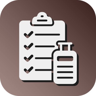 Kişisel ve Ticari Kullanım İçin Toplama Listesi Vektörü Glyph Gradyan Arkaplan Simgesi