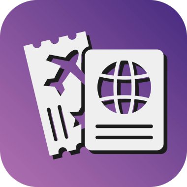 Kişisel ve Ticari Kullanım İçin Seyahat Özellikleri Vektör Gradyan Arkaplan Simgesi