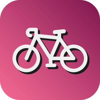 Kişisel ve Ticari Kullanım İçin Bisiklet Vektörü Glyph Gradyan Arkaplan Simgesi