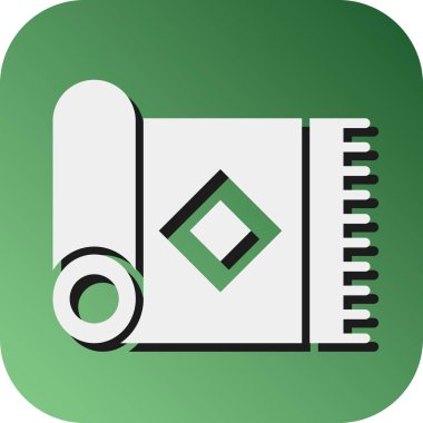 Kişisel ve ticari kullanım için Mat Vektörü Glyph Gradyan Arkaplan Simgesi