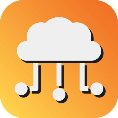 Kişisel ve ticari kullanım için Bulut Yönetimi Vektörü Gradyan Arkaplan Simgesi