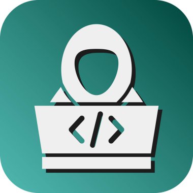 Kişisel ve Ticari Kullanım için Program Vektörü Glyph Gradyan Arkaplan Simgesi