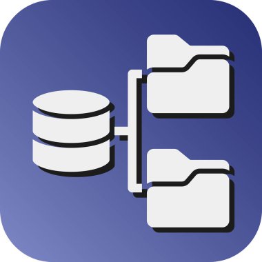 Kişisel ve Ticari Kullanım İçin Veri Depolama Vektörü Gradyan Arkaplan Simgesi