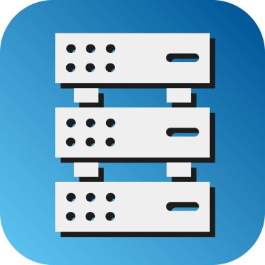 Kişisel ve Ticari Kullanım İçin Sunucu Vektörü Glyph Gradyan Arkaplan Simgesi