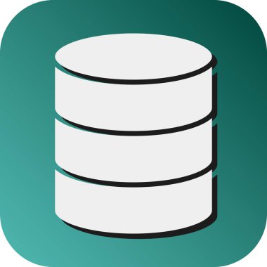 Kişisel ve Ticari Kullanım için Veritabanı Vektörü Glyph Gradyan Arkaplan Simgesi