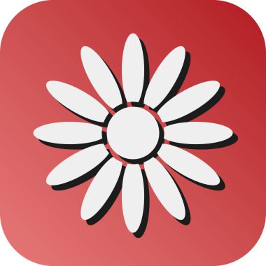 Kişisel ve Ticari Kullanım İçin Daisy Vector Glyph Gradyan Arkaplan Simgesi