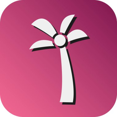 Kişisel ve ticari kullanım için Palmiye Ağacı Vektörü Grafik Arkaplan Simgesi