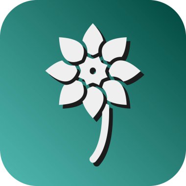 Kişisel ve ticari kullanım için Çiçek Vektörü Kabartma Gradyan Arkaplan Simgesi