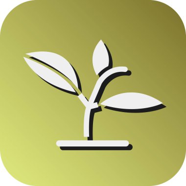 Kişisel ve Ticari Kullanım İçin Bitki Vektörü Glyph Gradyan Arkaplan Simgesi Büyüt