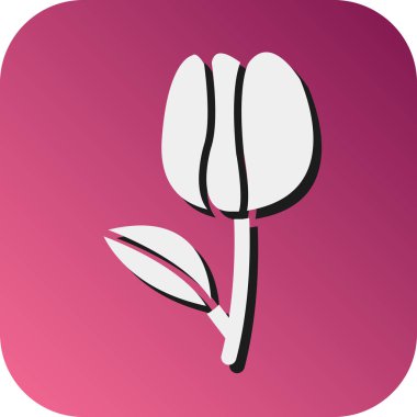 Kişisel ve ticari kullanım için Lale Vektörü Glyph Gradyan Arkaplan Simgesi