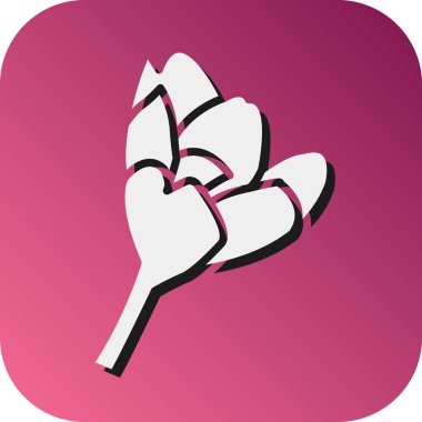 Kişisel ve ticari kullanım için Crocus Vector Glyph Gradyan Arkaplan Simgesi