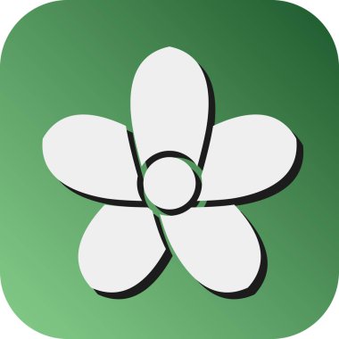 Kişisel ve Ticari Kullanım İçin Plumeria Vektör Gradyan Arkaplan Simgesi