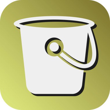 Kişisel ve Ticari Kullanım için Kova Vektörü Glyph Gradyan Arkaplan Simgesi