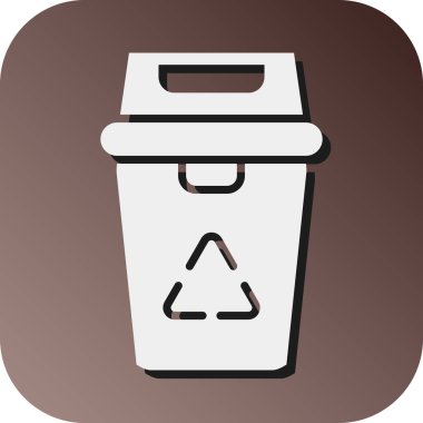 Kişisel ve Ticari Kullanım İçin Kutu Vektörü Glyph Gradyan Arkaplan Simgesi Geri Dönüşümü