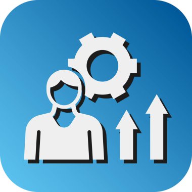 Kişisel ve Ticari Kullanım için Yönetim Beceri Vektörü Gradyan Arkaplan Simgesi